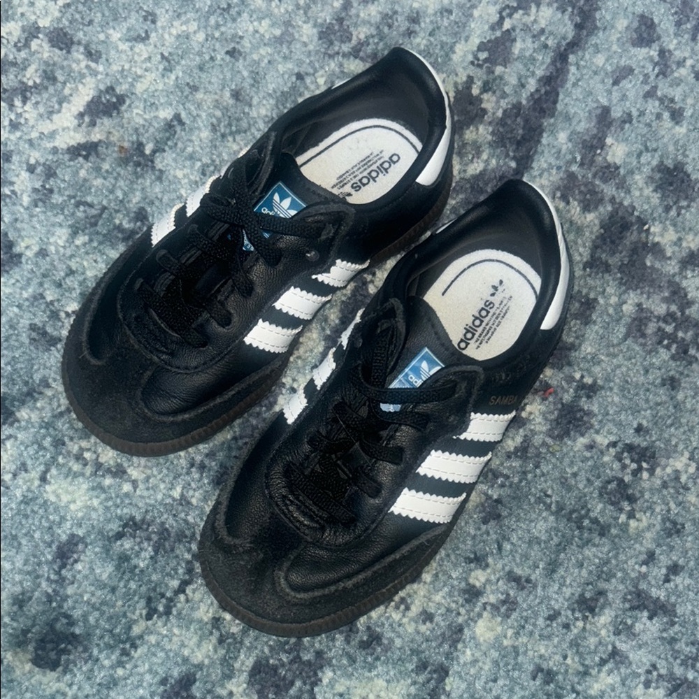 Adidas Kids Black and White Sneakers